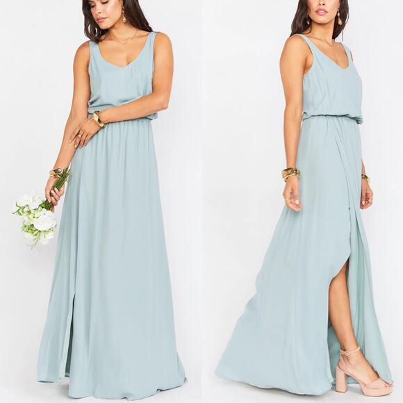 Show Me Your Mumu | NWT *Flawed* Silver Sage Crisp Kendall Maxi Dress - Picture 1 of 15